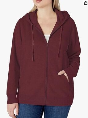 Burgundy Full Length Zip Up Hoodie Size S Amazon Essentials